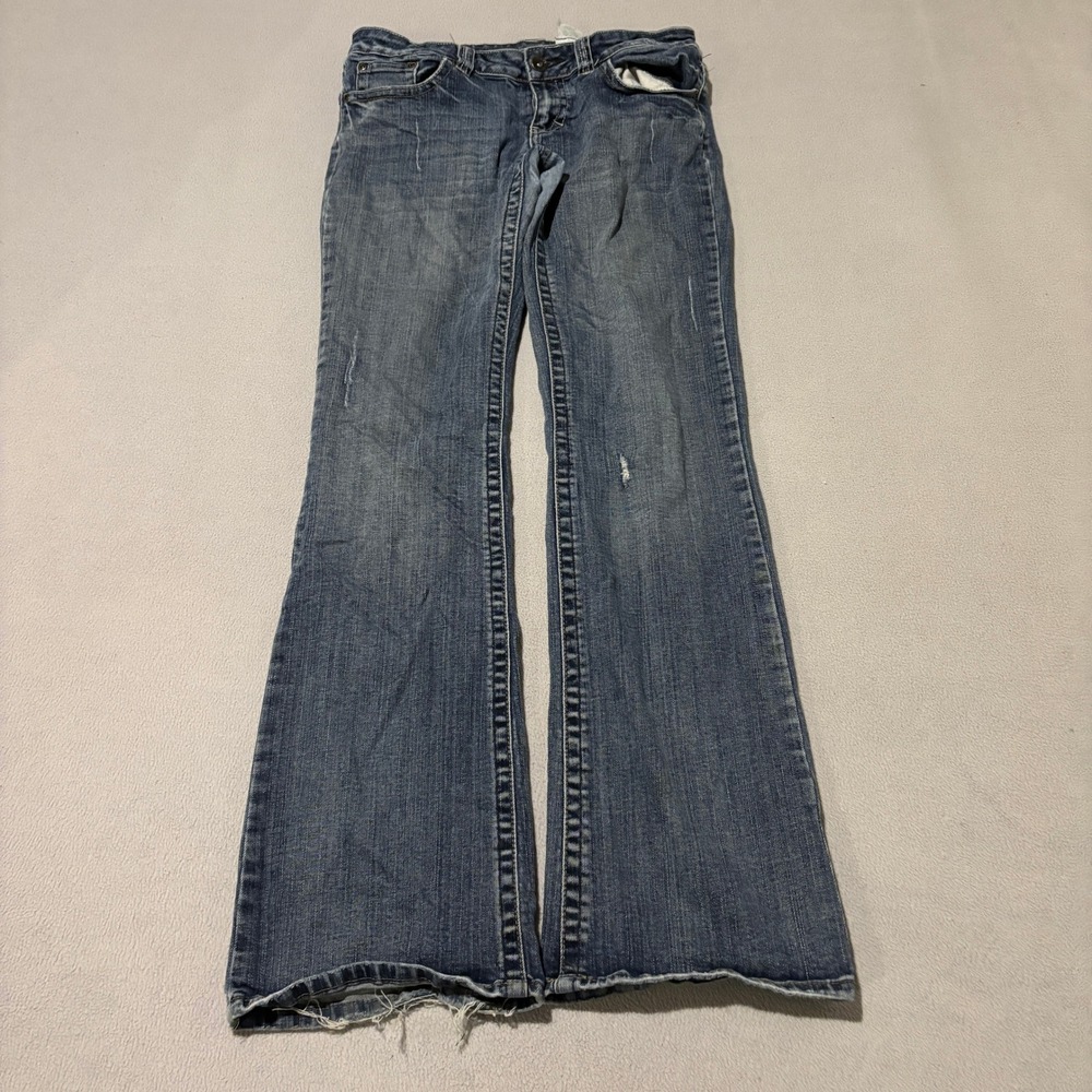 Warehouse One Womens Size 29 Long Low Rise Relaxed Distressed Bootcut Jeans